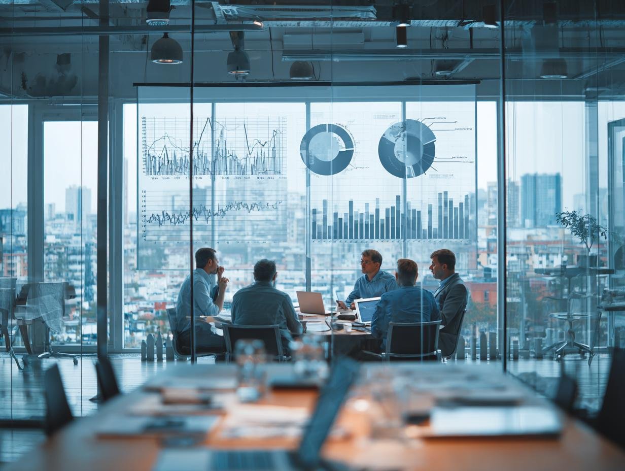 Professional research and analysis workspace